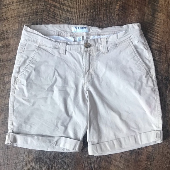 Old Navy Pants - Old Navy Khaki Midi Cotton Shorts